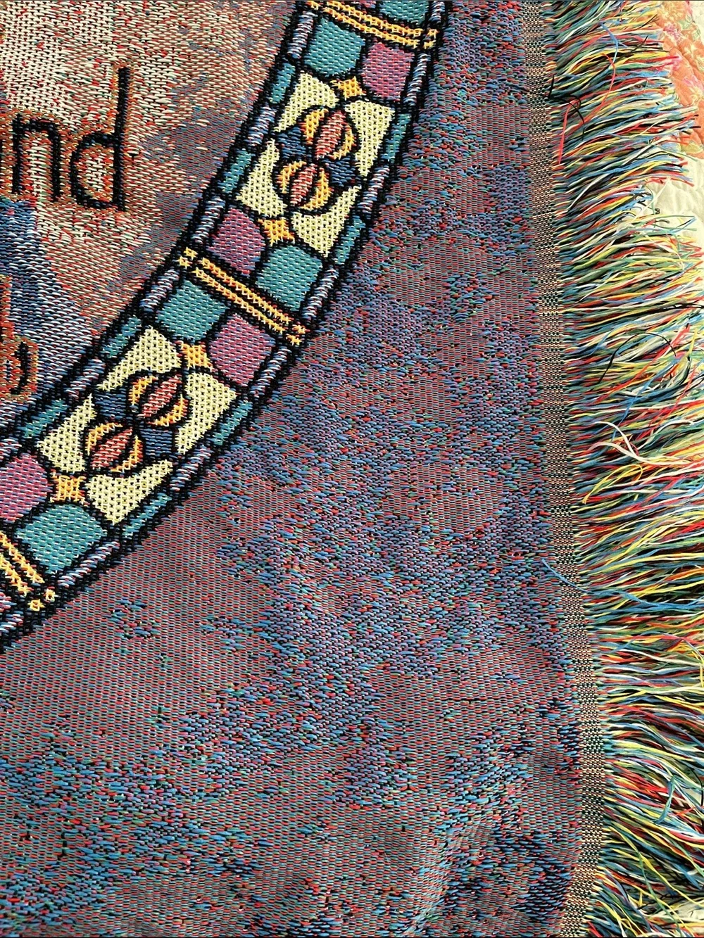 The Lord's Prayer Throw Blanket Multicolor
